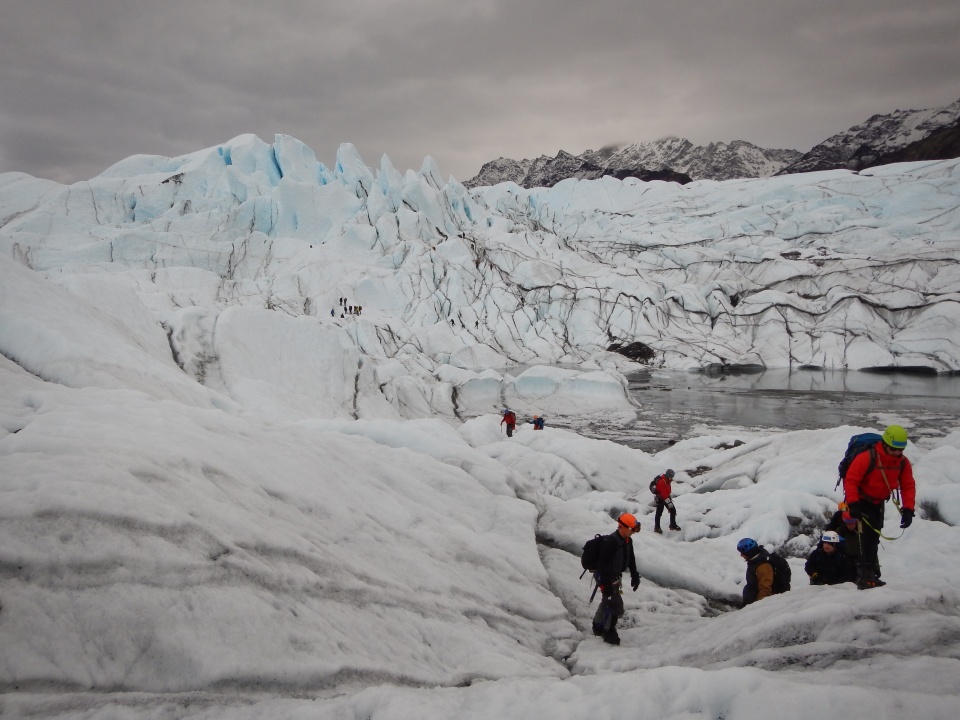Oodles of people on the glacier